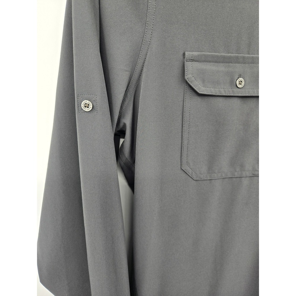 Eddie Bauer Shirt Men's TXL Travex Gray Long Sleeve Button Up Outdoor Hiking - Picture 8 of 9